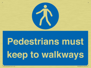  Pedestrians must keep to walkways